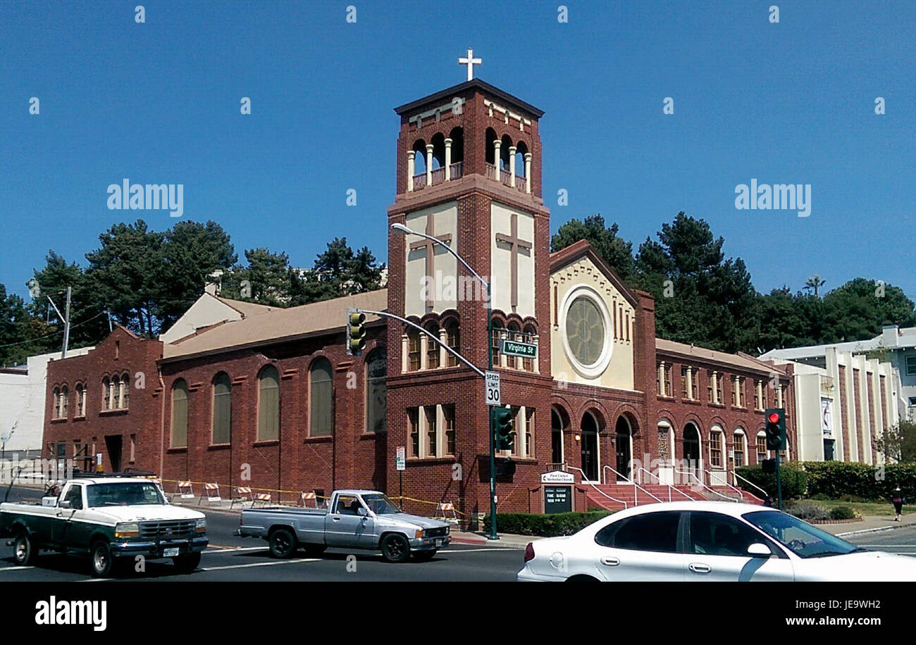 2014 South Napa earthquake Vallejo Presbyterian Church damage Stock