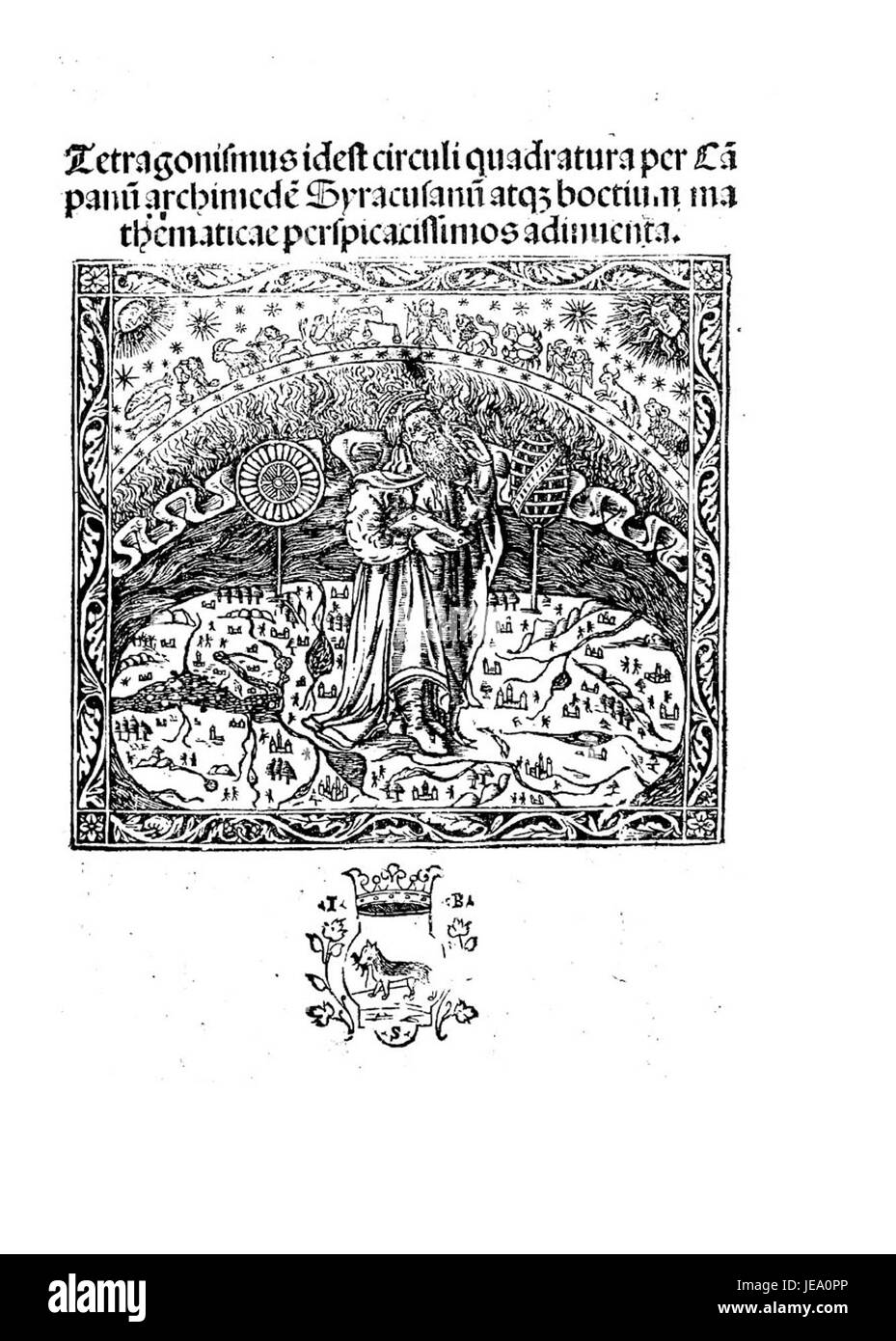 Campano - Tetragonismus idest circuli quadratura, 1503 - 106319 Stock Photo
