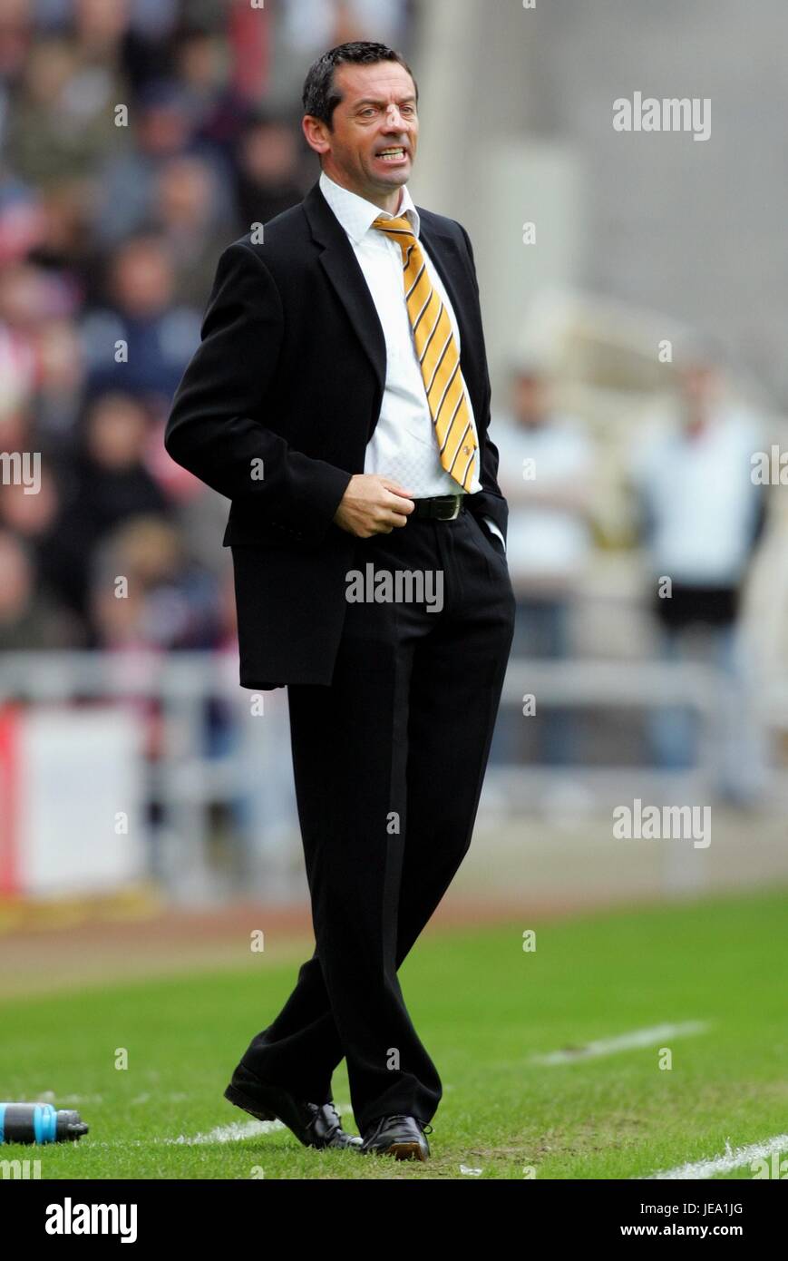 PHIL BROWN HULL CITY MANAGER STADIUM OF LIGHT SUNDERLAND ENGLAND 17 March 2007 Stock Photo