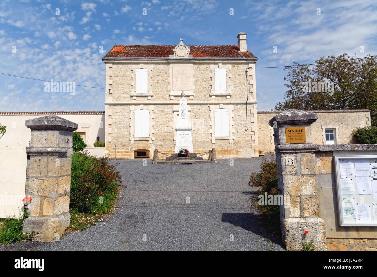 French Maire building in Ventouse Poitou Charentes France Stock Photo