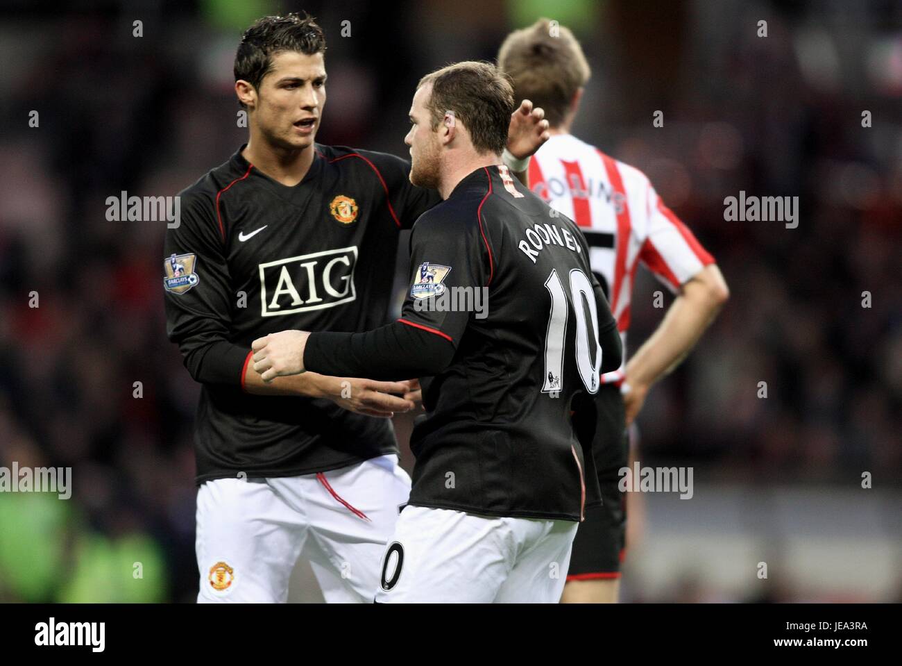 Cristiano Ronaldo Wayne Rooney Sunderland V Manchester United Stock Photo Alamy