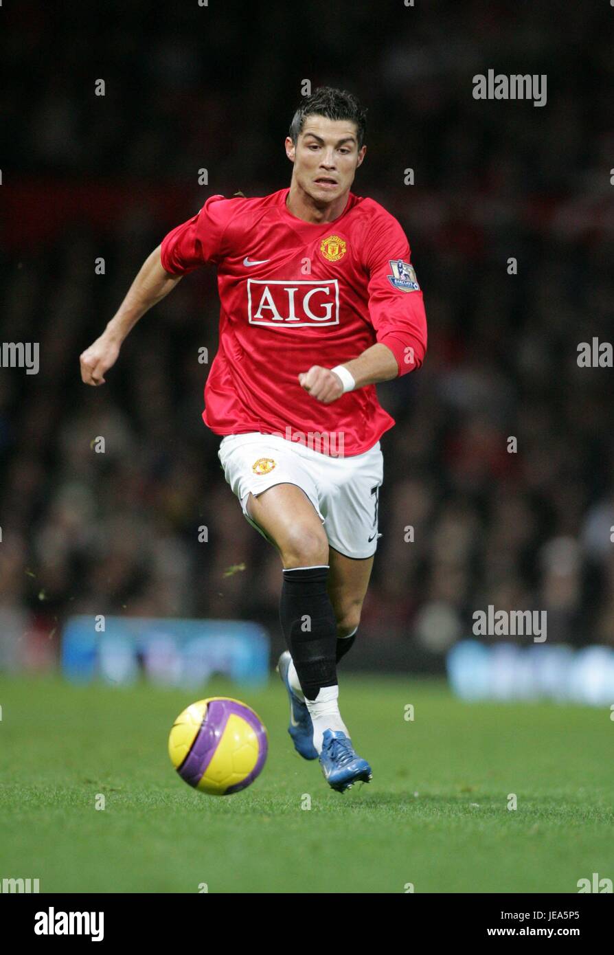 CRISTIANO RONALDO MANCHESTER UNITED V FULHAM OLD TRAFFORD MANCHESTER GREAT BRITAIN 03 December 2007 Stock Photo
