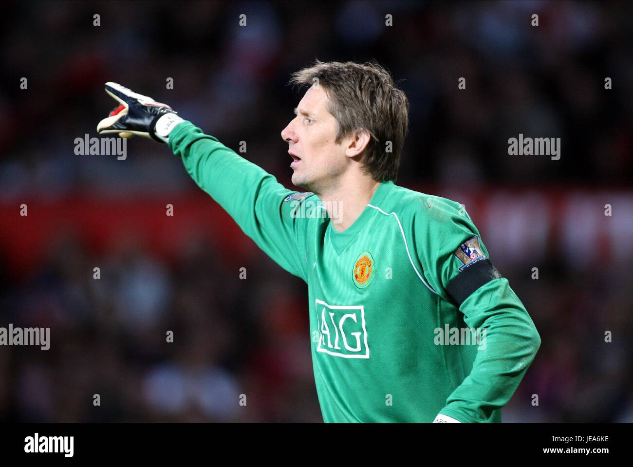 EDWIN VAN DER SAR MANCHESTER UNITED FC OLD TRAFFORD MANCHESTER ENGLAND 11 November 2007 Stock