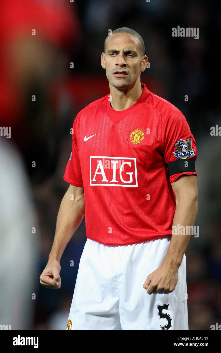 RIO FERDINAND MANCHESTER UNITED FC OLD TRAFFORD MANCHESTER ENGLAND