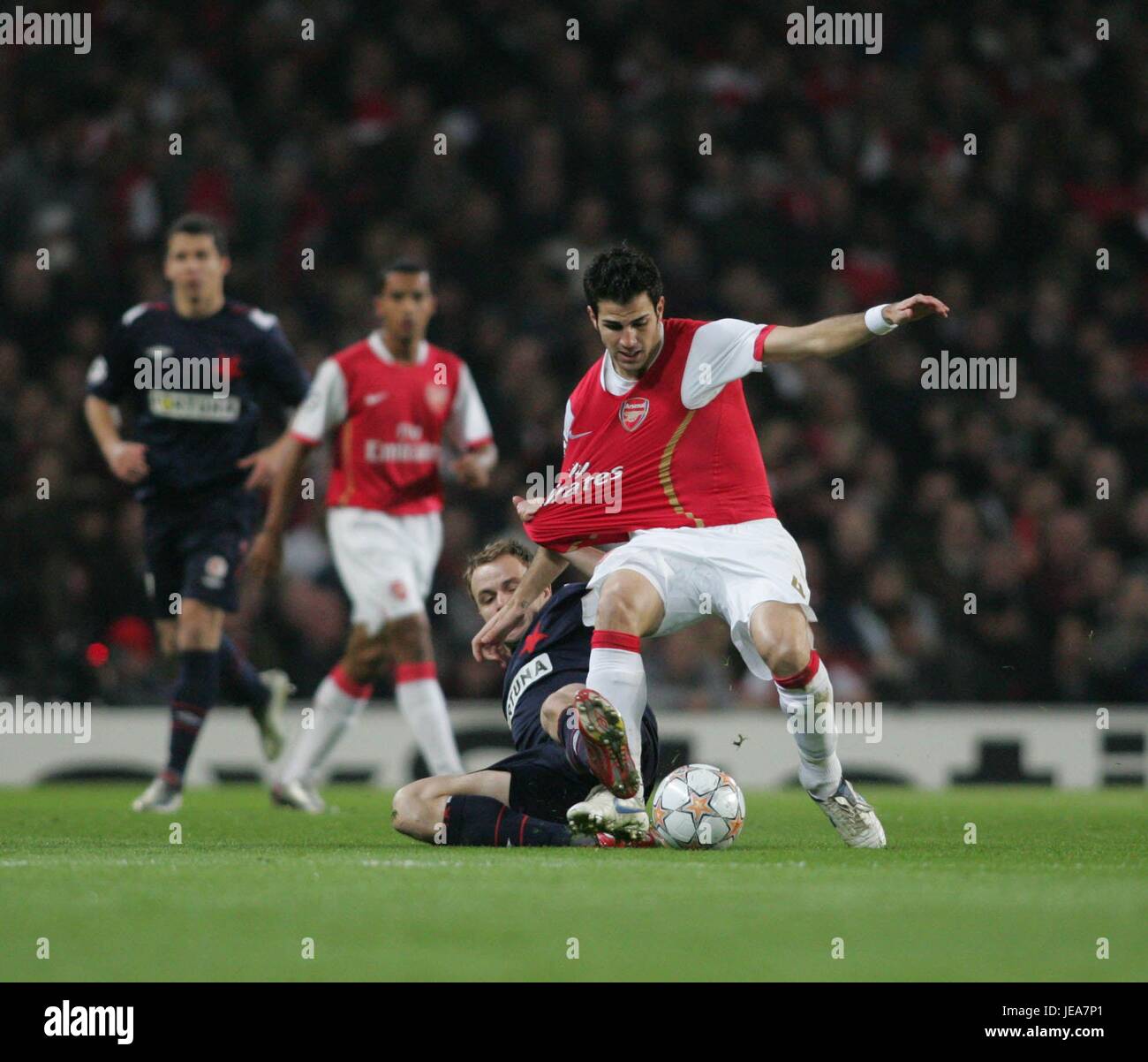 Senkerik And Fabregas Arsenal V Slavia Prague Emirates Stadium Stock Photo Alamy