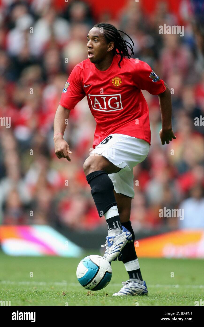 ANDERSON MANCHESTER UTD V WIGAN OLD TRAFORD MANCHESTER ENGLAND 06 October 2007 Stock Photo