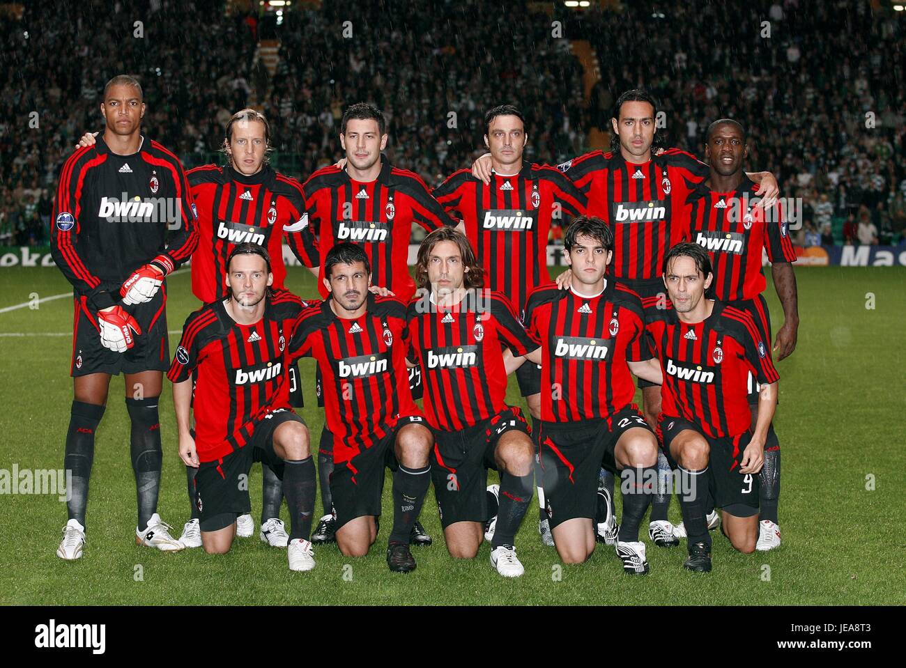 AC MILAN TEAM AC MILAN CELTIC PARK GLASGOW SCOTLAND 03 October 2007 Stock  Photo - Alamy