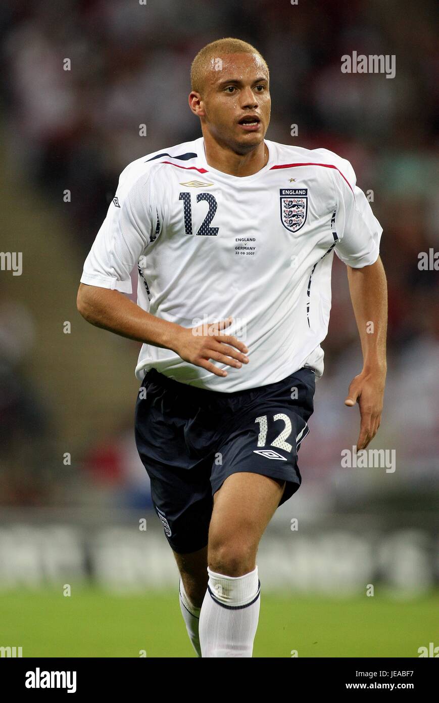 WES BROWN ENGLAND & MANCHESTER UNITED FC WEMBLEY LONDON ENGLAND 22 August 2007 Stock Photo Alamy