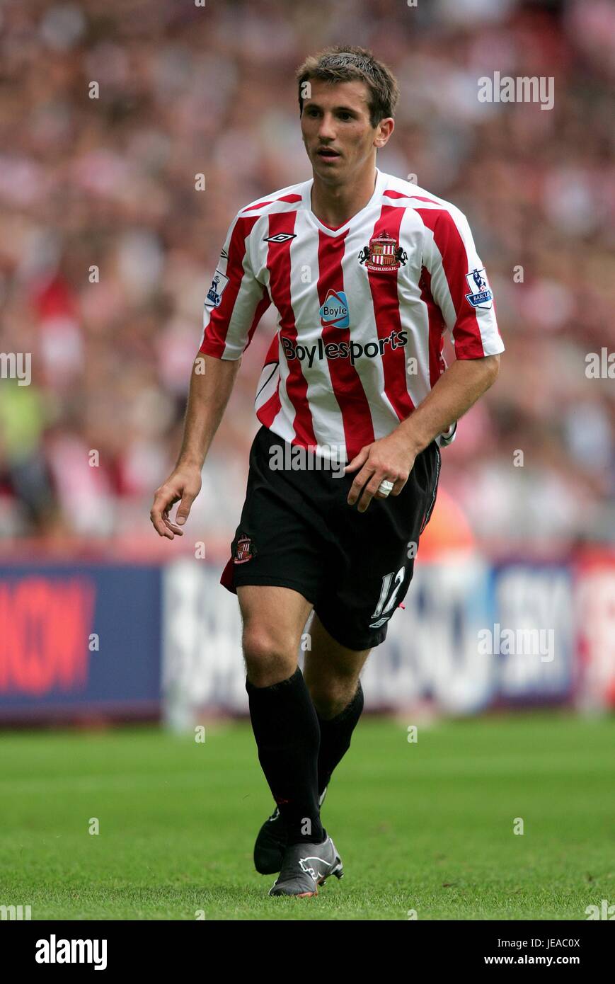 Liam Miller Sunderland Fc Stadium Of Light Sunderland England 25 August 07 Stock Photo Alamy