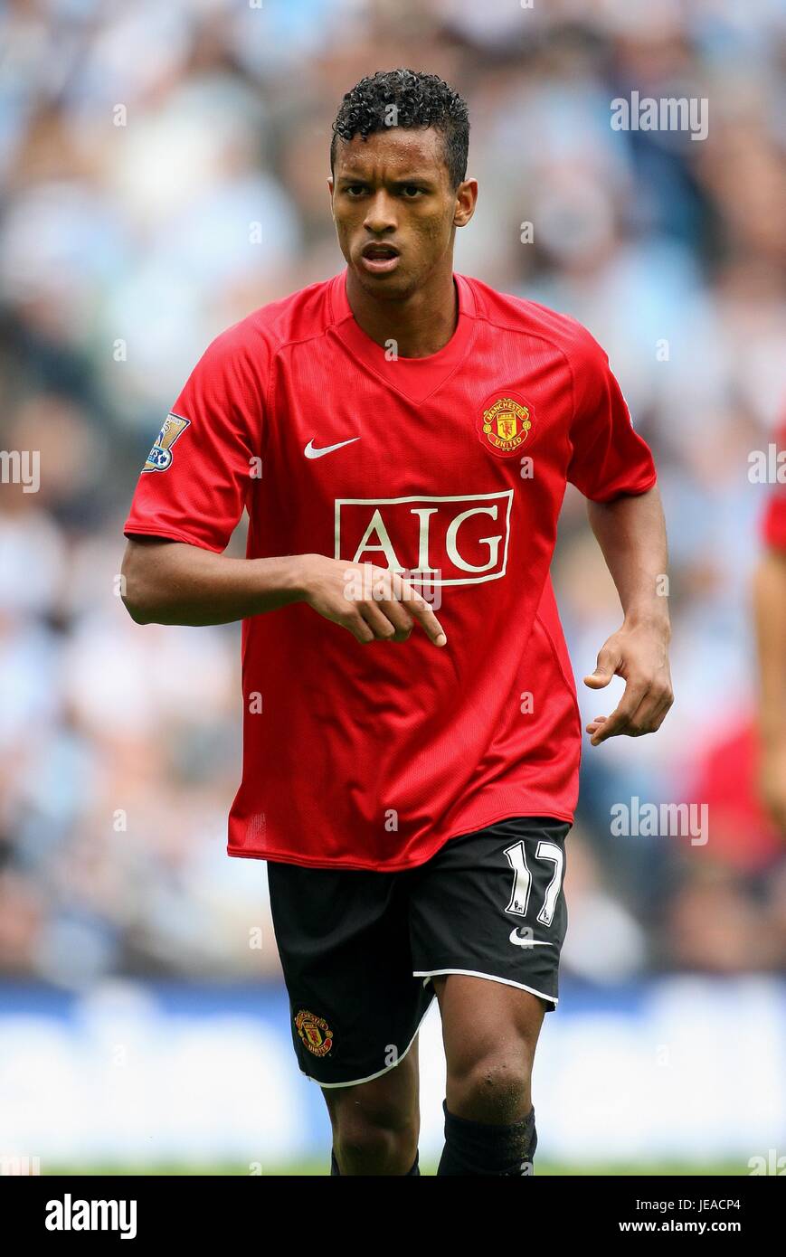 LUIS NANI MANCHESTER UNITED FC CITY OF MANCHESTER STADIUM MANCHESTER ENGLAND 19 August 2007 Stock Photo