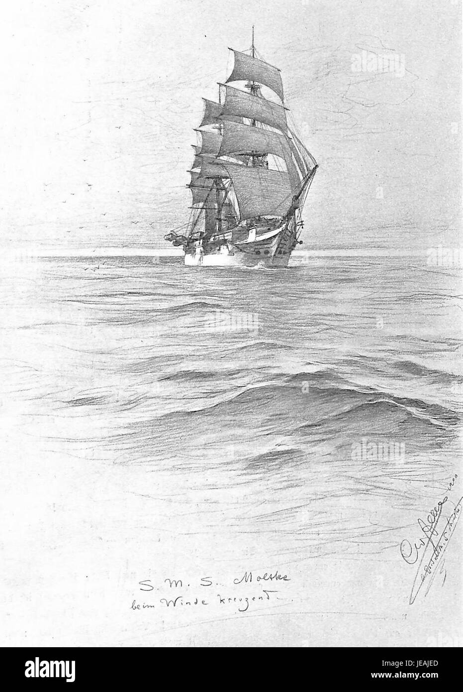*Allers SMS Moltke* refers to the German battleship *SMS Moltke*, which was commissioned in the early 20th century. The ship was part of the Imperial German Navy and played a significant role during World War I. The ship was a formidable battlecruiser, known for its size and firepower, and participated in various naval engagements, including the Battle of Jutland. Stock Photo