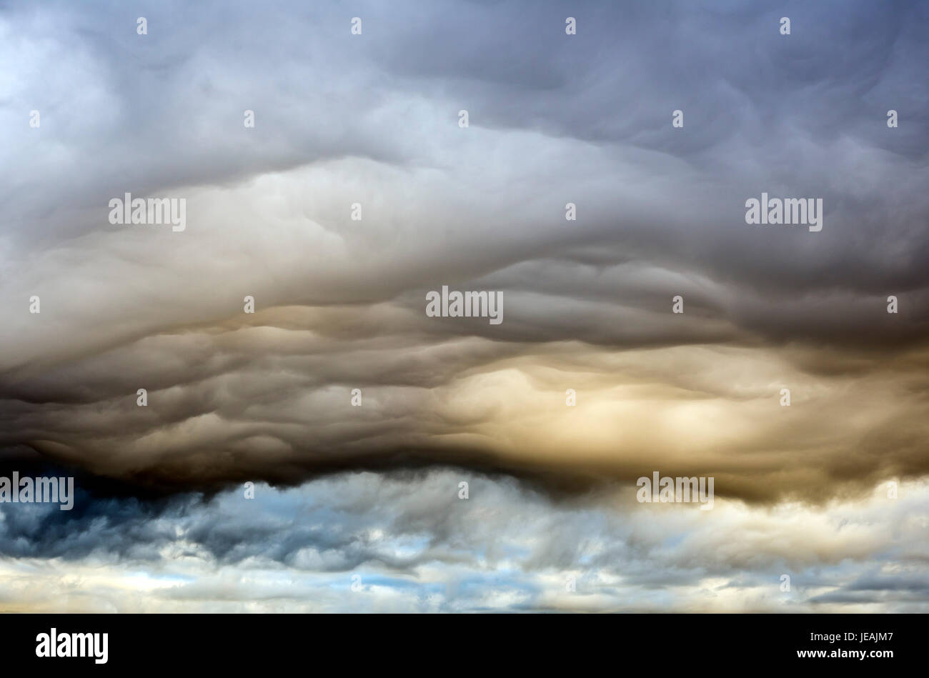 Nubes de tormenta / storm clouds. Malalcahuello, Chile Stock Photo