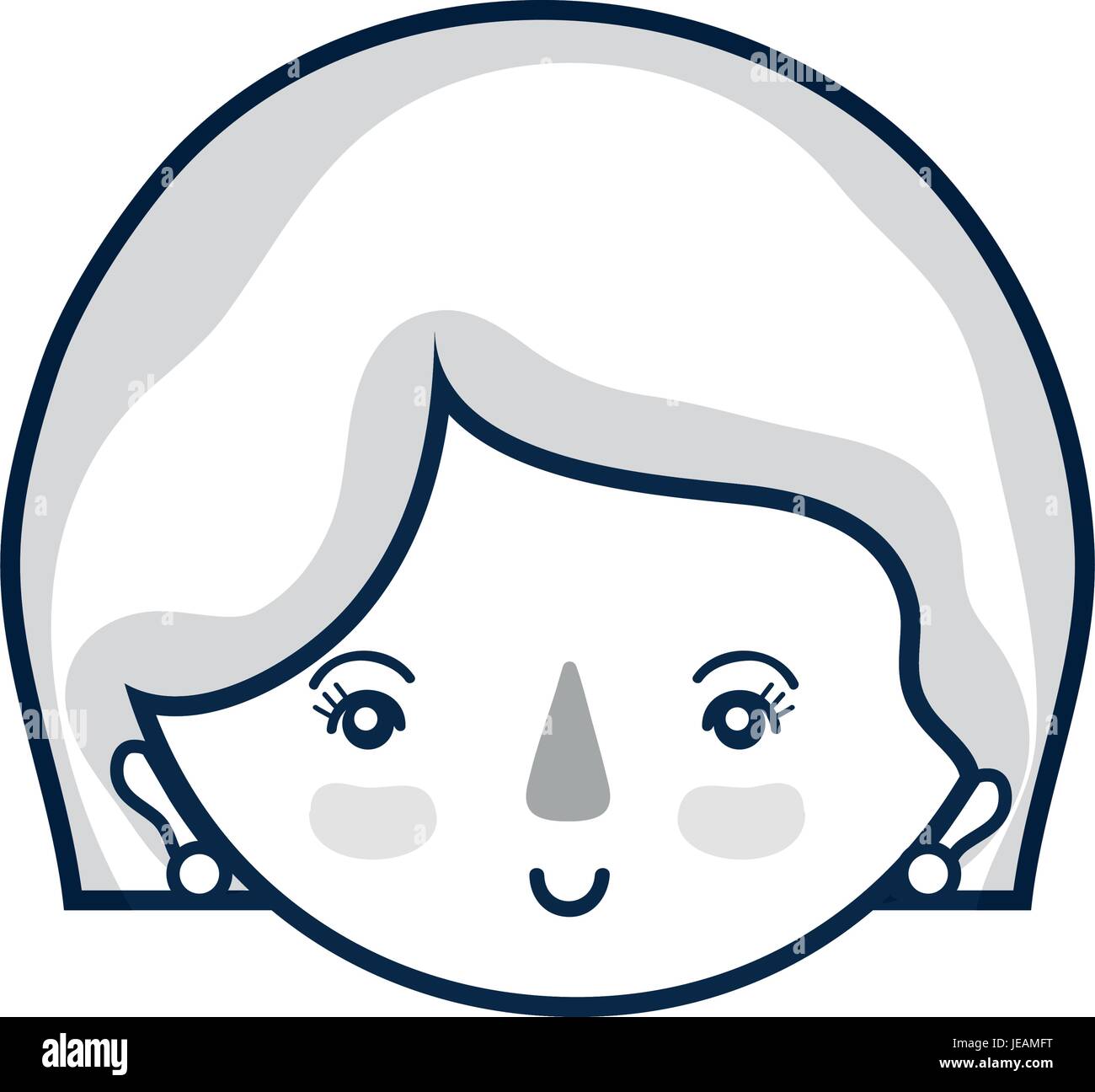 woman face with expression and hairstyle Stock Vector Image & Art - Alamy