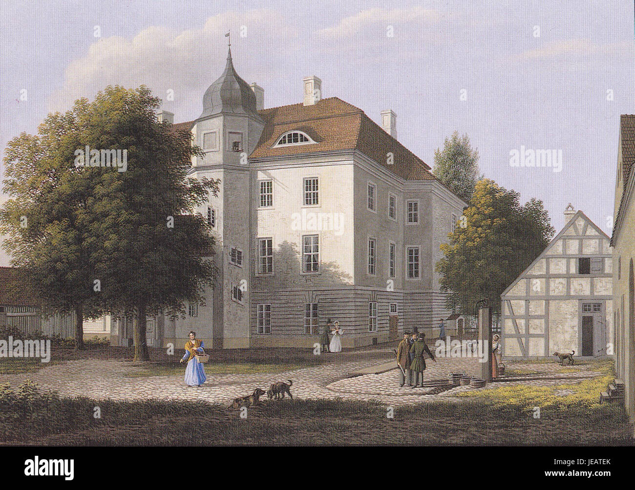 Barth - Jagdschloss Grunewald (drawing) - Kupferstichkabinett der Staatlichen Museen zu Berlin Stock Photo