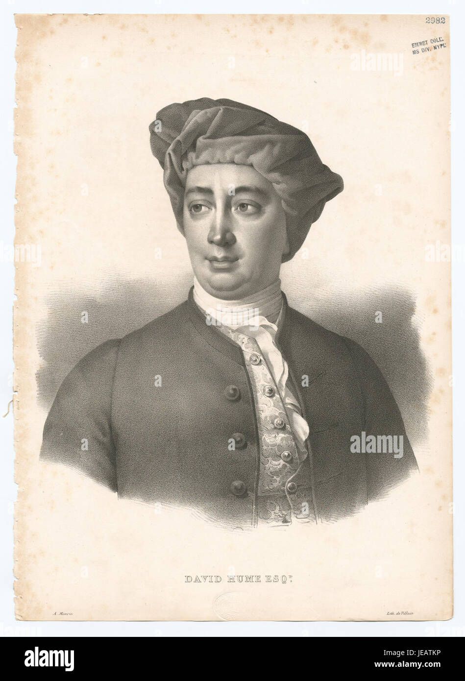 David Hume Esqr (NYPL Hades-268543-EM2982) Stock Photo