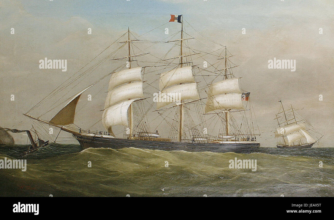 'The Timaru' by William Clark (in the manner of) depicts a maritime ...