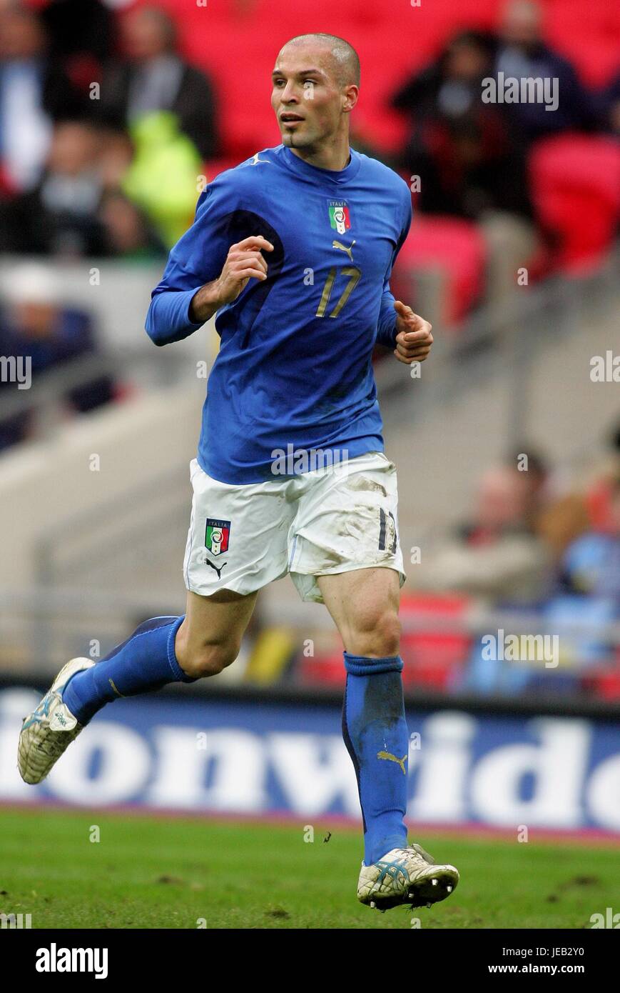 Andrea Raggi Italy U21 Wembley Stadium London England 24 March 2007 Stock Photo Alamy