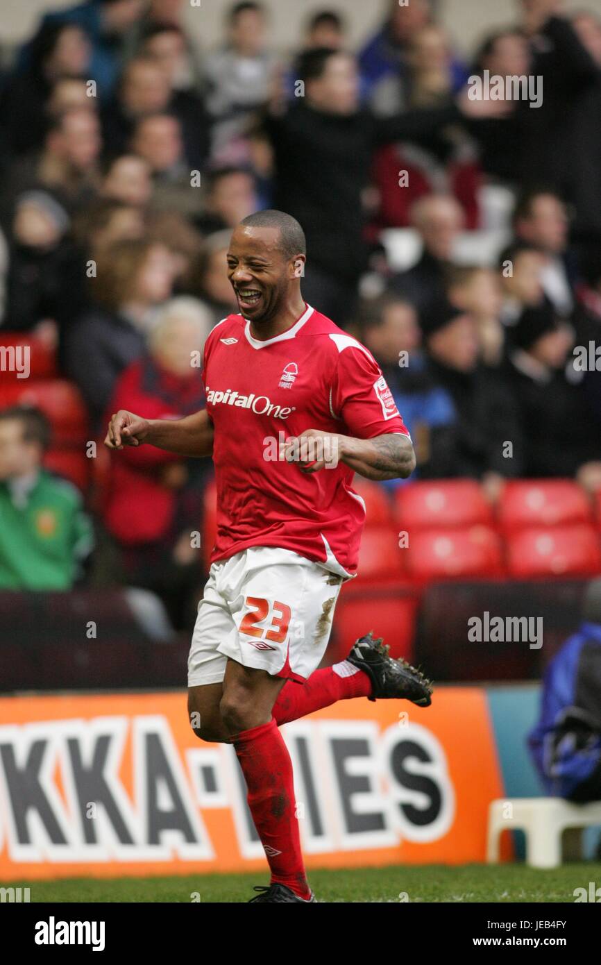 JUNIOR AGOGO CELEBRATES NOTTINGHAM FOREST V CHARLTON CITY GROUND
