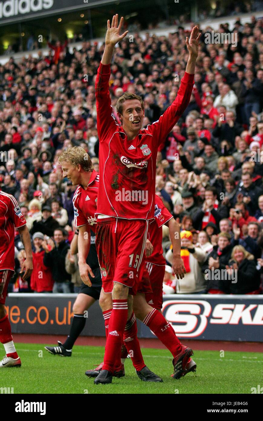 Prime commentator Peter Crouch before the Premier League match at  Anfield, Liverpool Stock Photo - Alamy