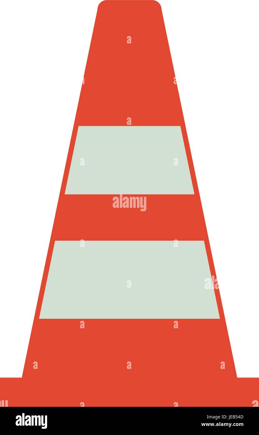 safety cone icon over white background vector illustration Stock Vector