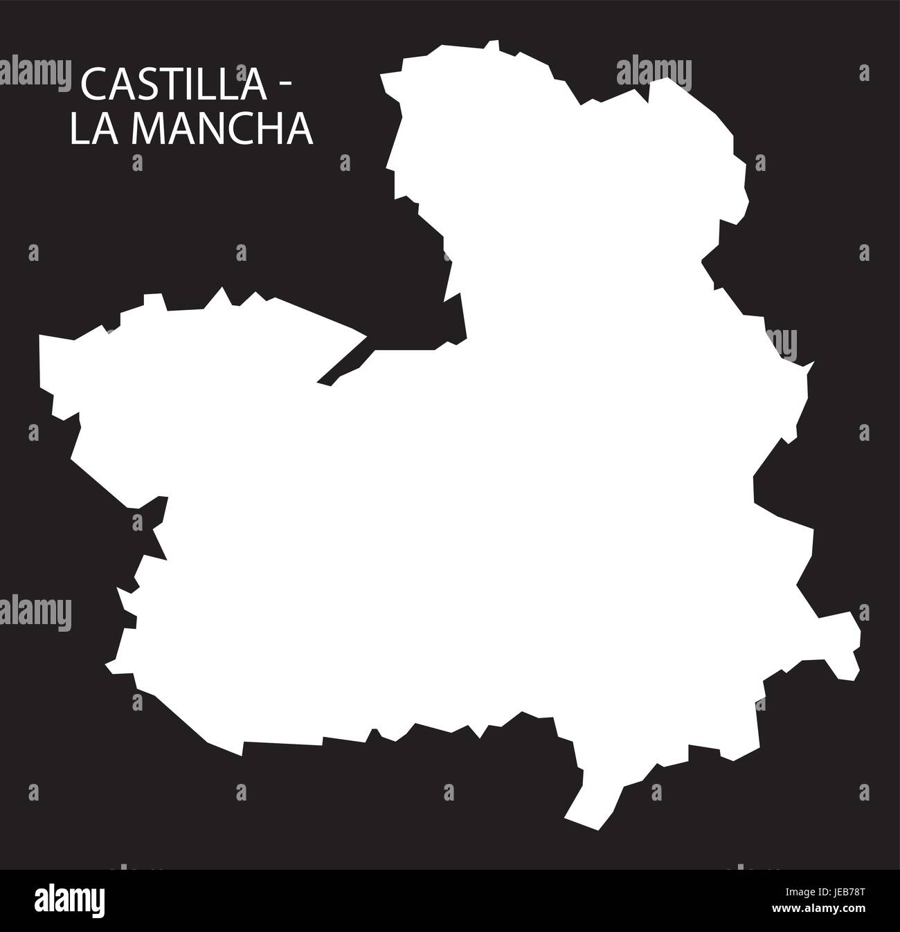 Castilla la mancha vector map hi-res stock photography and images - Alamy