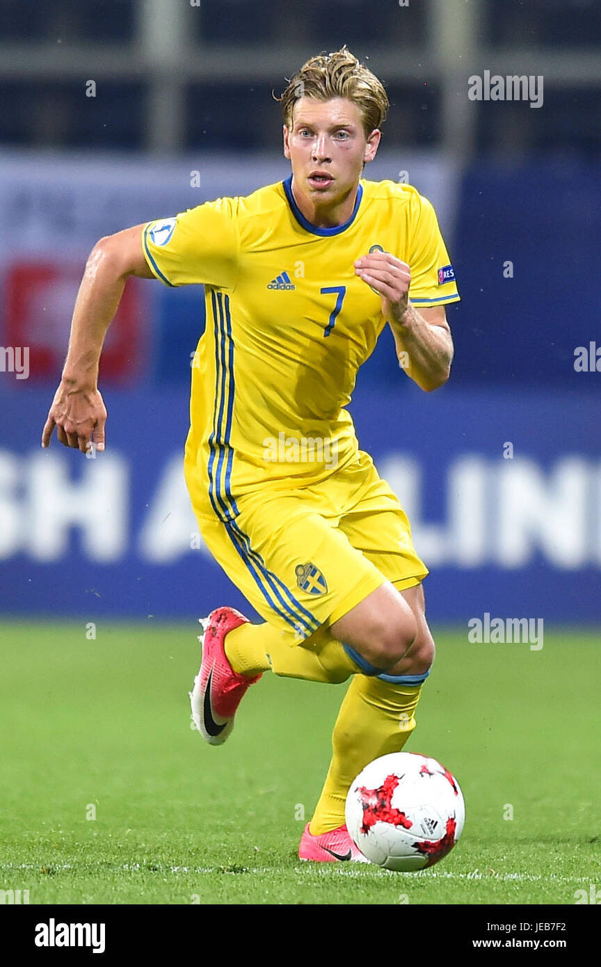 Alexander Fransson during the UEFA European Under21 match between