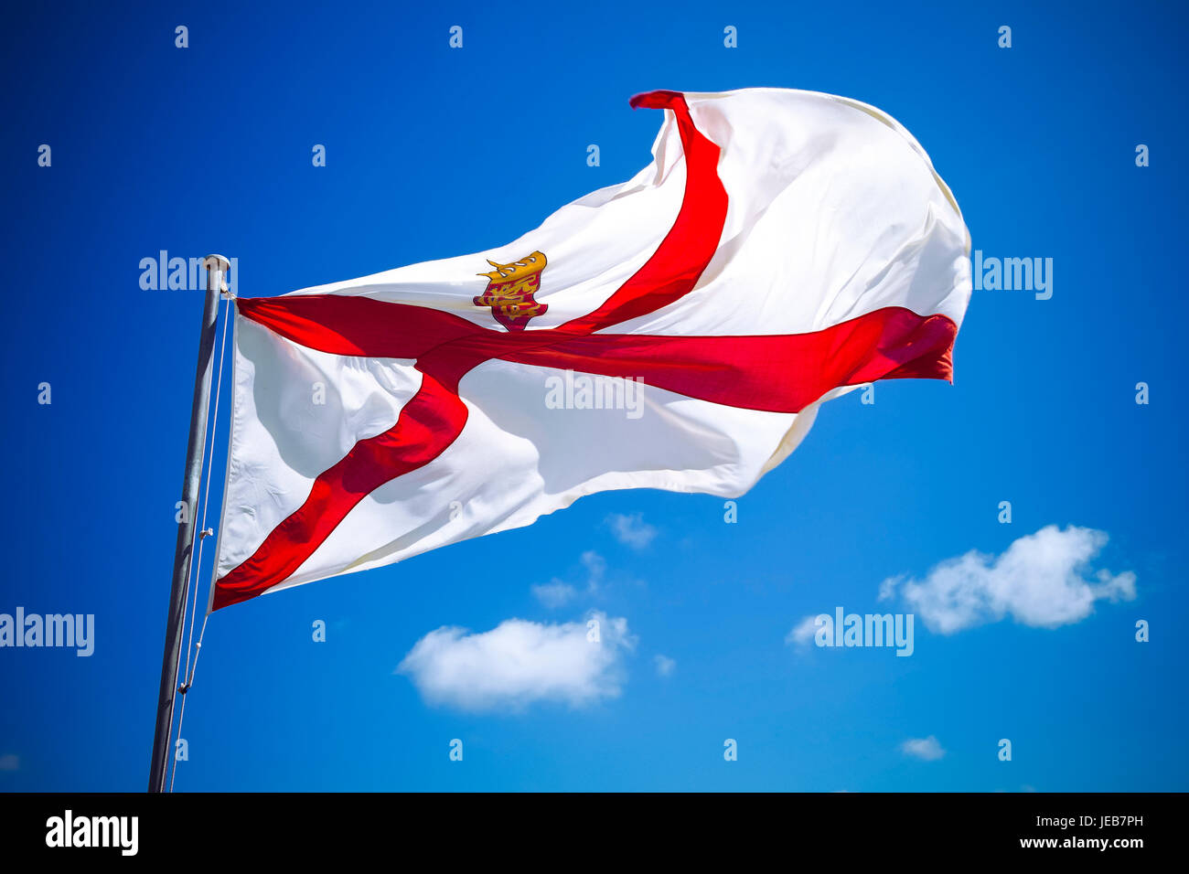 Jersey Channel Islands Flag Hi res Stock Photography And Images Alamy