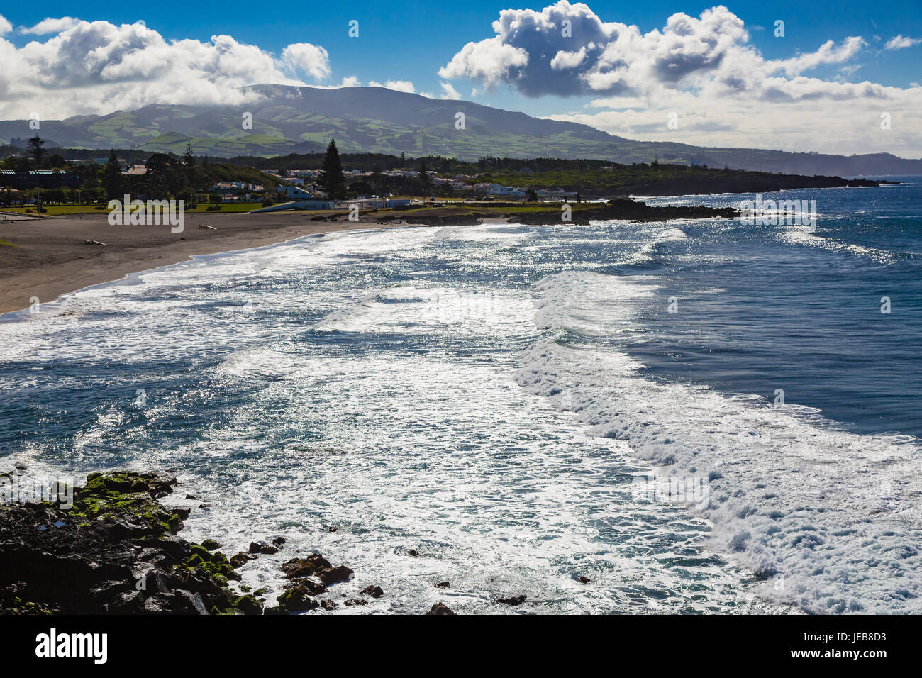 Coast Sao Rogue on Sao Miguel island, Azores archipelago in the Atlantic Ocean belonging to Portugal Stock Photo