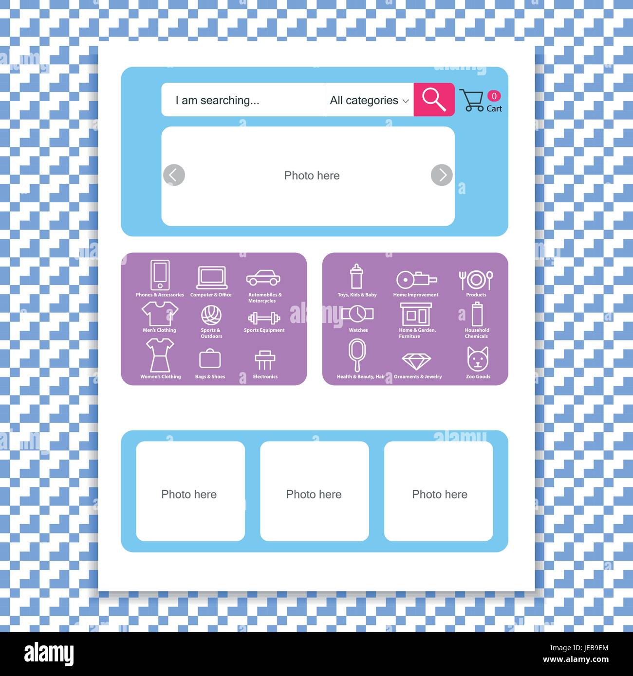 Web page template for online store Stock Vector Image & Art - Alamy