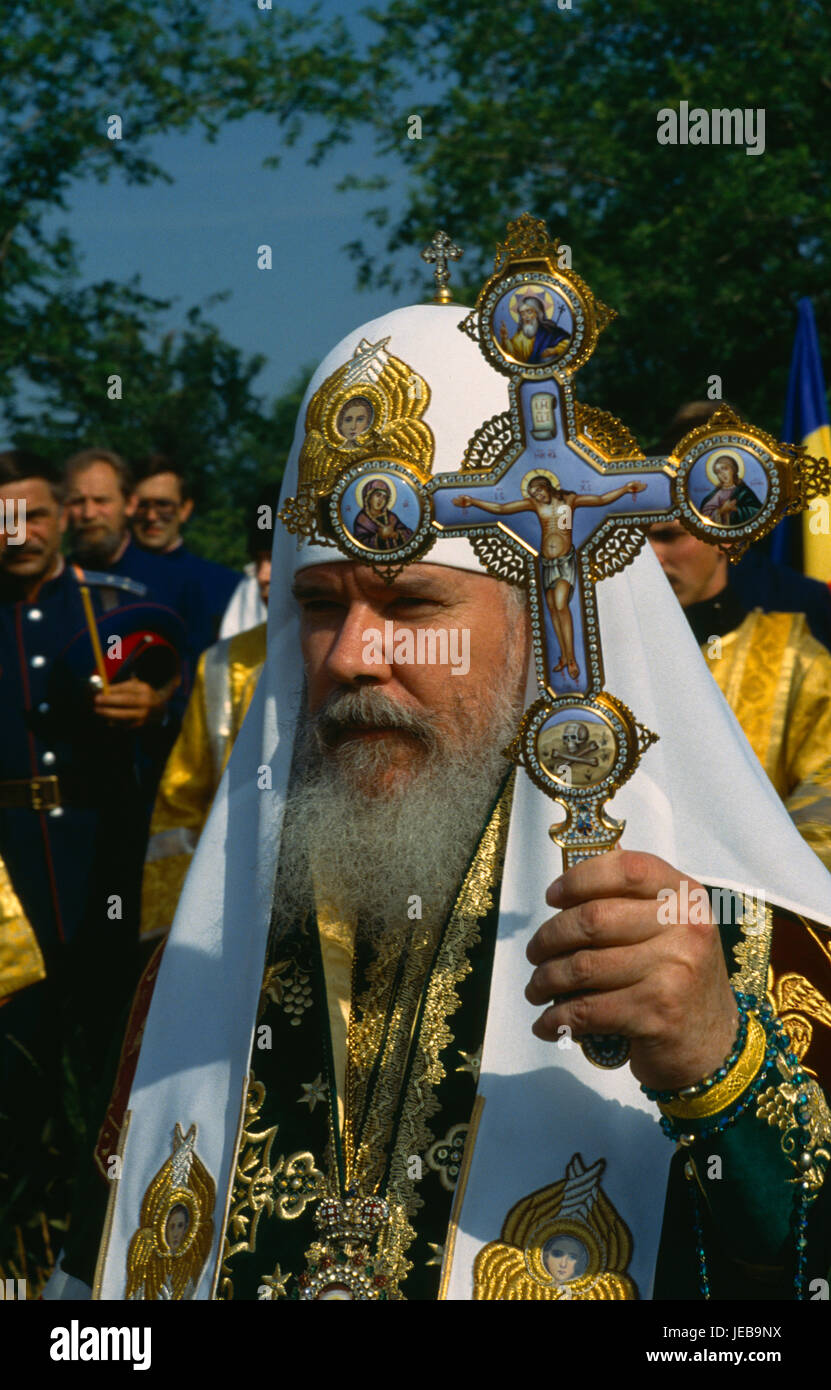 Russia, Religion, Patriarch Alexy II  head of the Orthodox church. Stock Photo