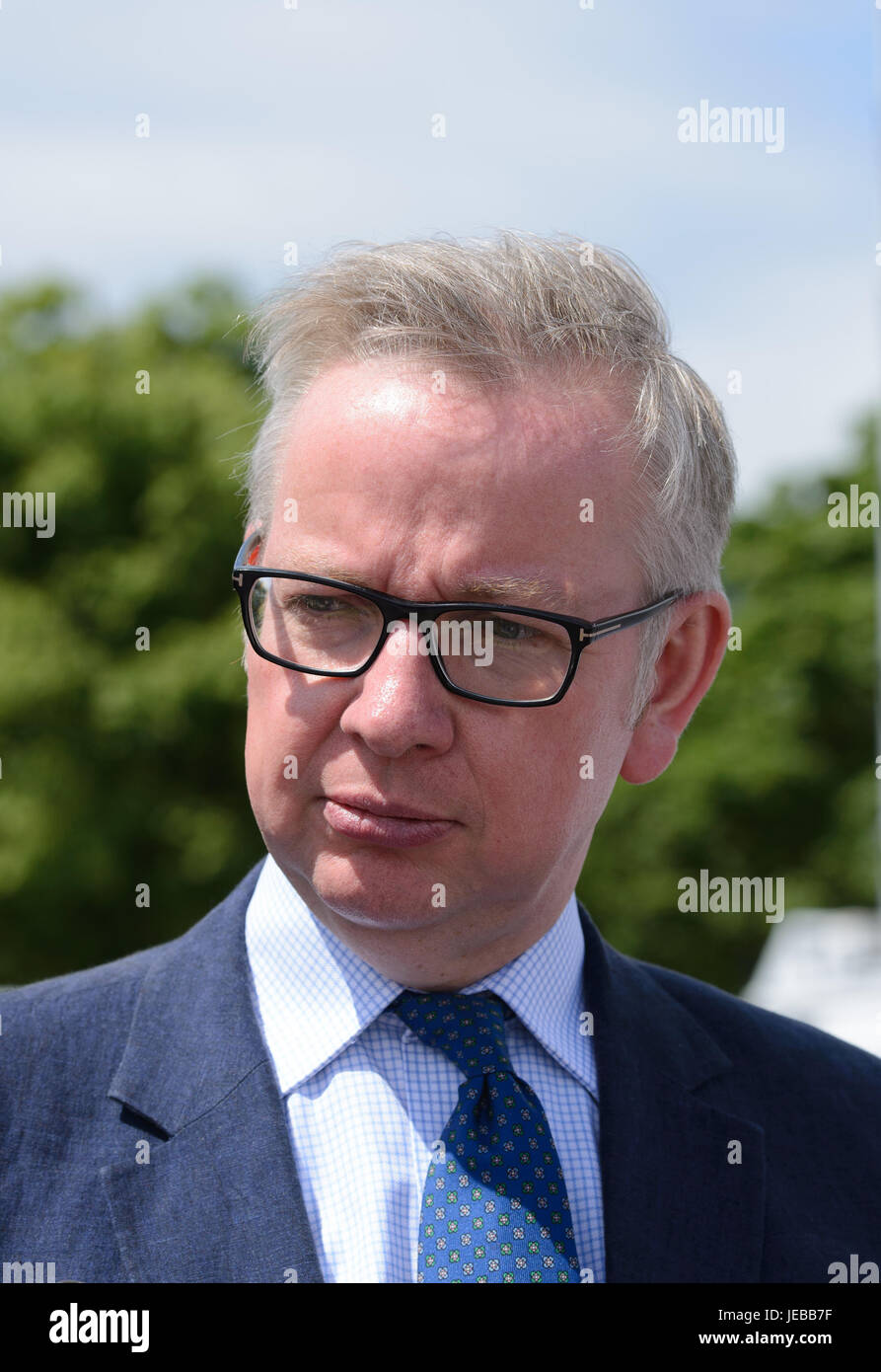 Michael Andrew Gove, a British Conservative politician, Secretary of State for Environment, Food and Rural Affairs. At the Royal Three Counties, Show, Stock Photo