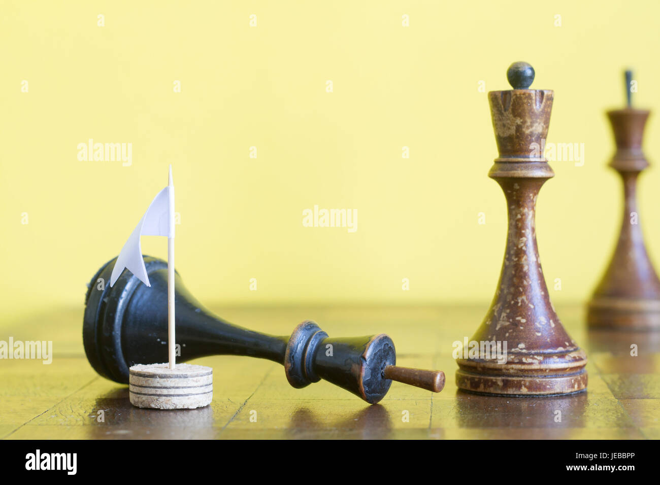 Ancient wooden chess pieces on an old chessboard Stock Photo - Alamy
