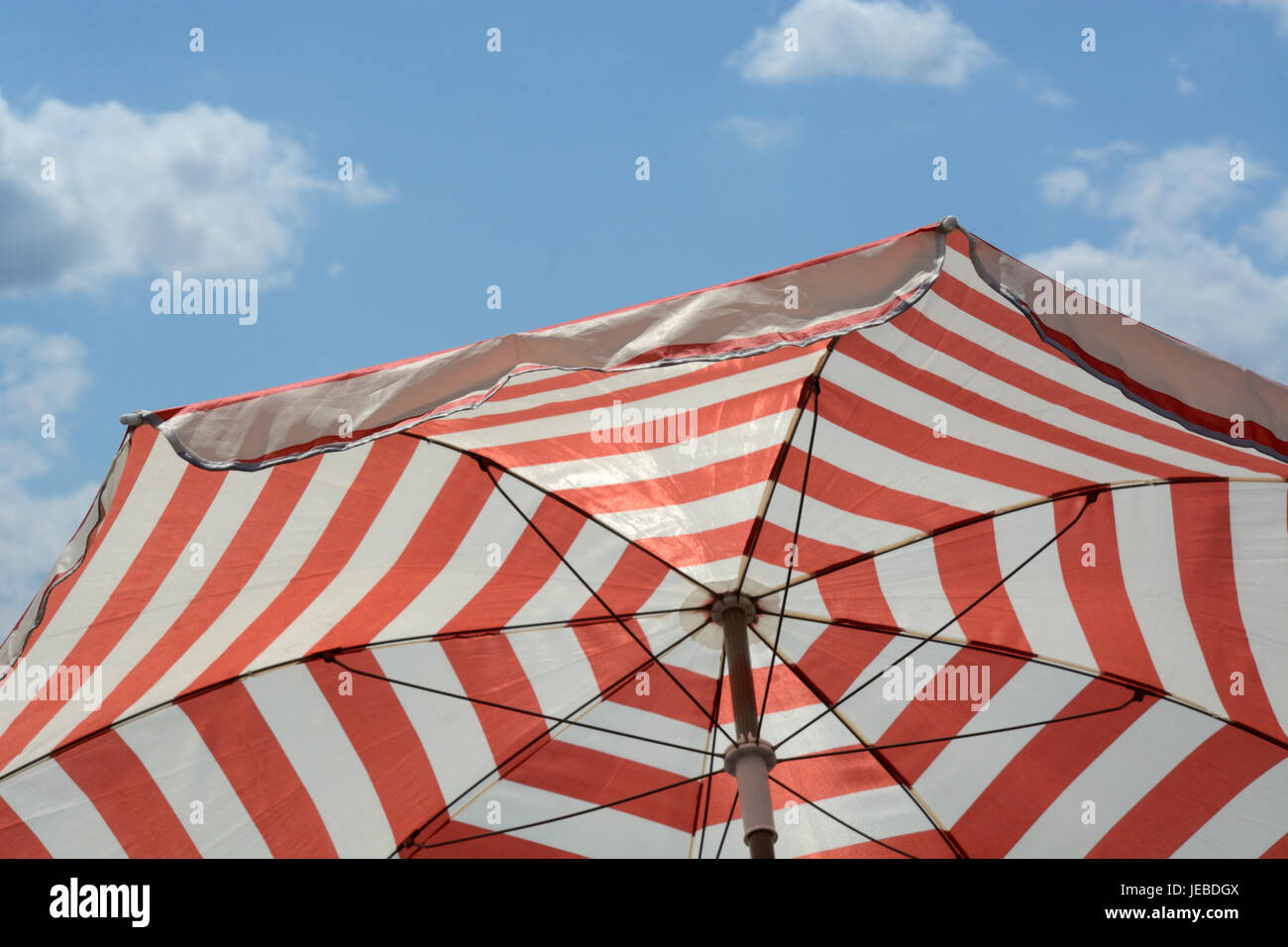 Red And White Striped Umbrella Stock Photos Red And White