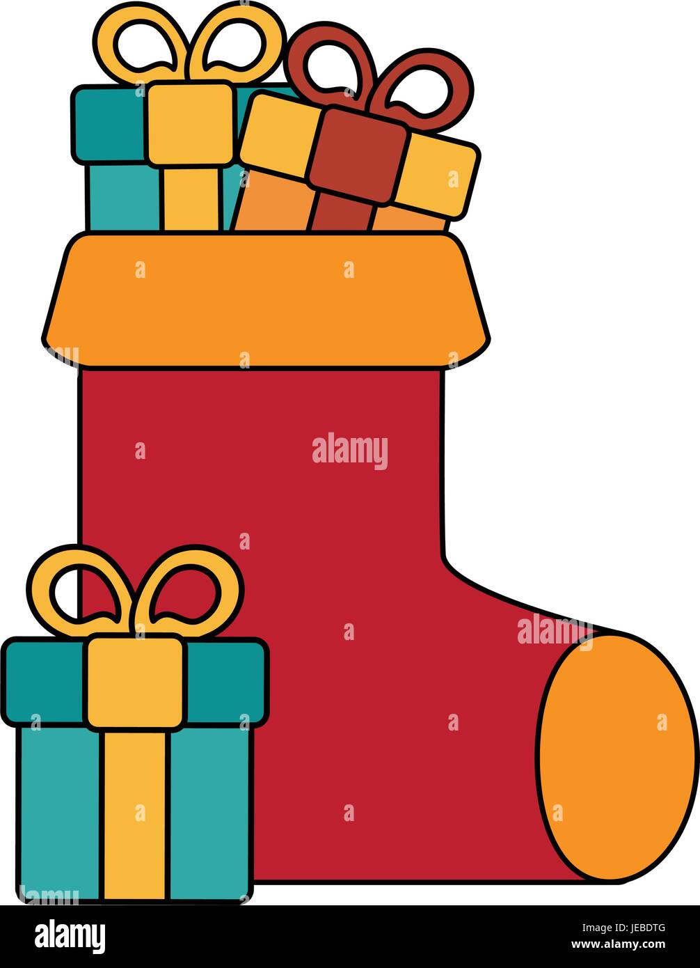 Christmas sock design Stock Vector Image & Art - Alamy