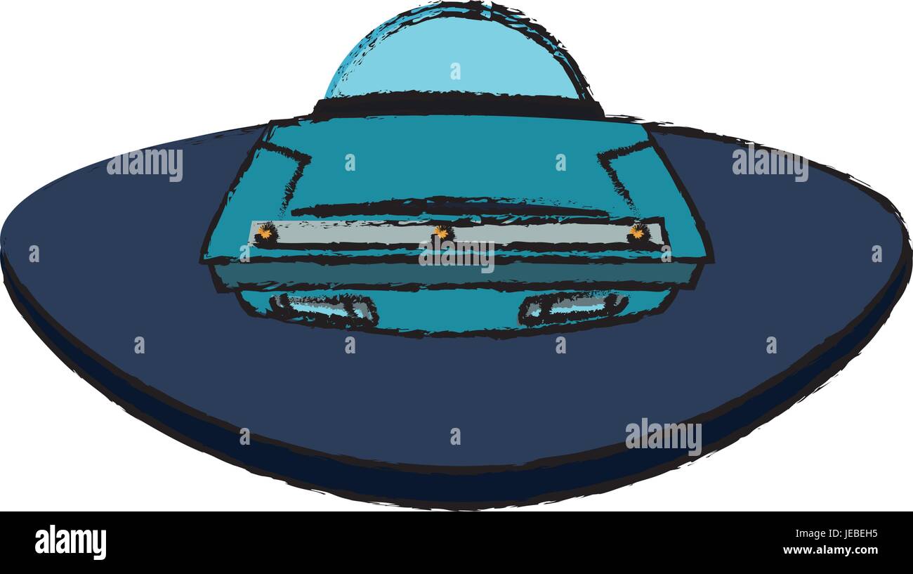 ufo spaceship icon in cartoon style on a white background Stock Vector ...
