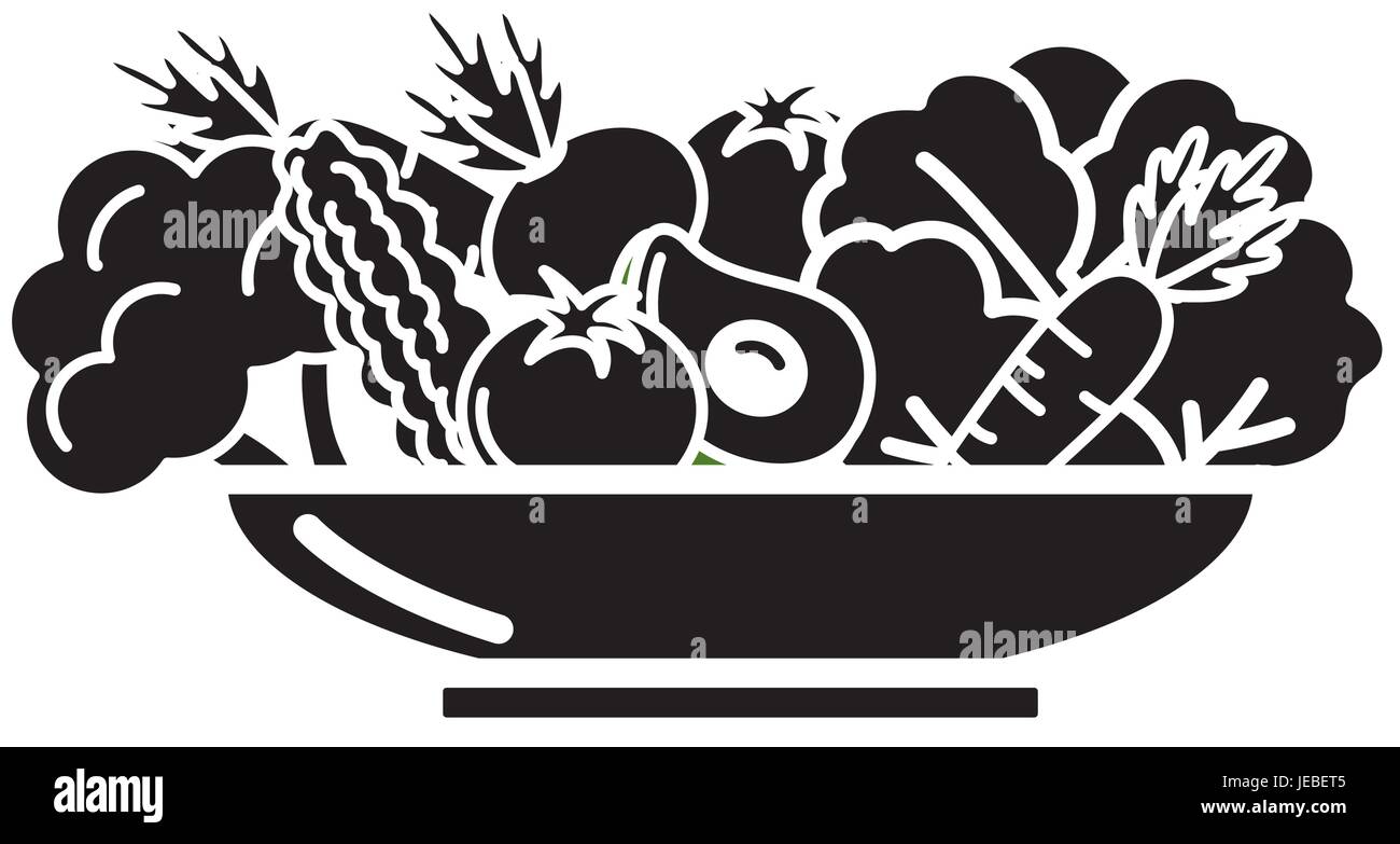contour delicious organ food inside of plate Stock Vector Image & Art ...