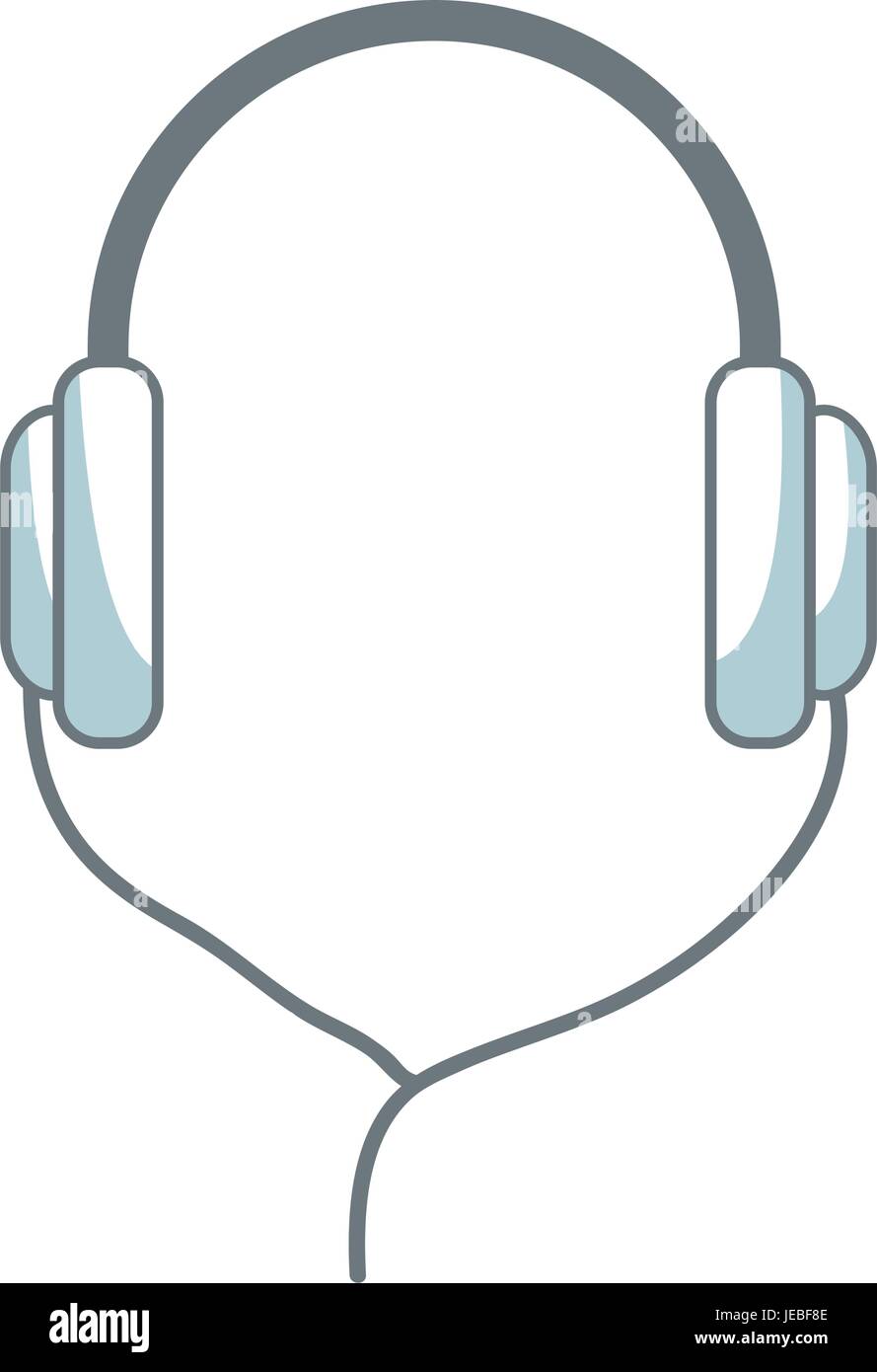 headphones technology volume music listen accessory Stock Vector Image ...