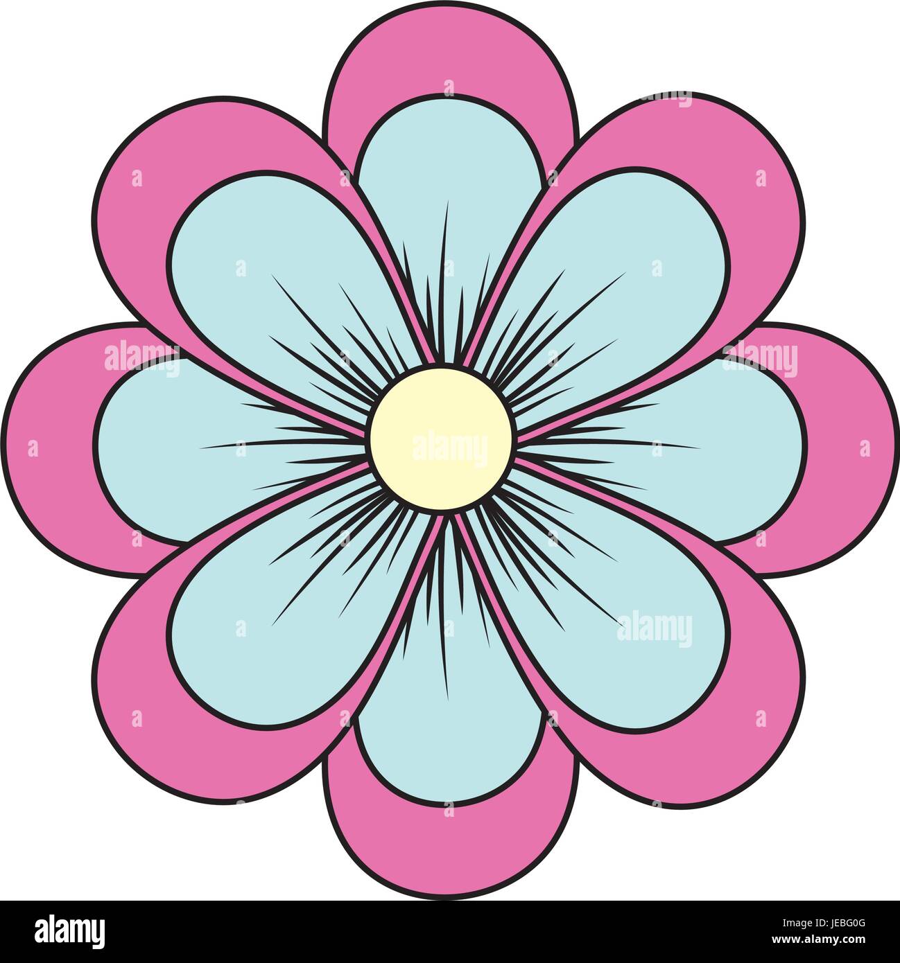 natural flower plant with petals Stock Vector Image & Art - Alamy