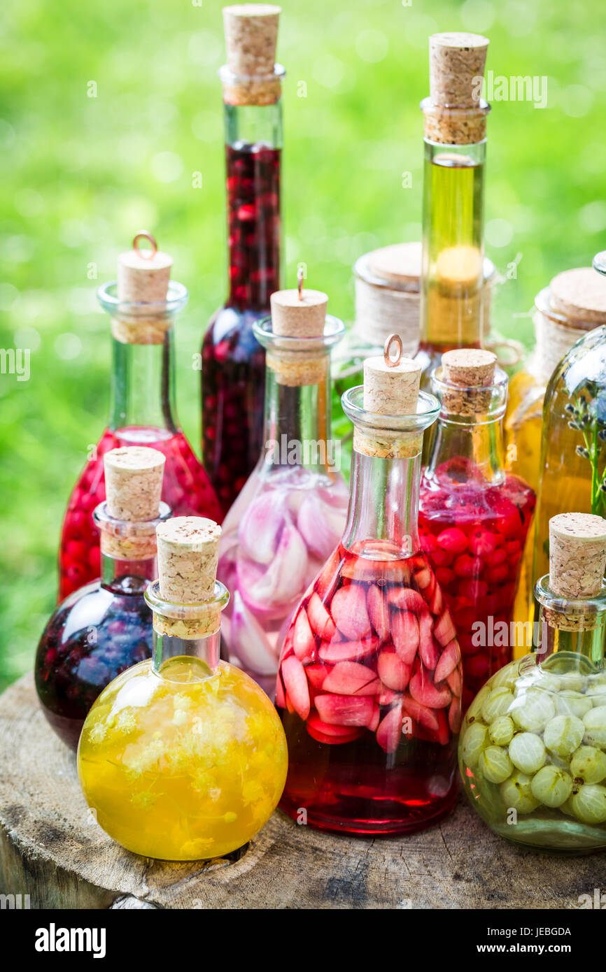 Sweet various liqueur with fruits and alcohol Stock Photo Alamy