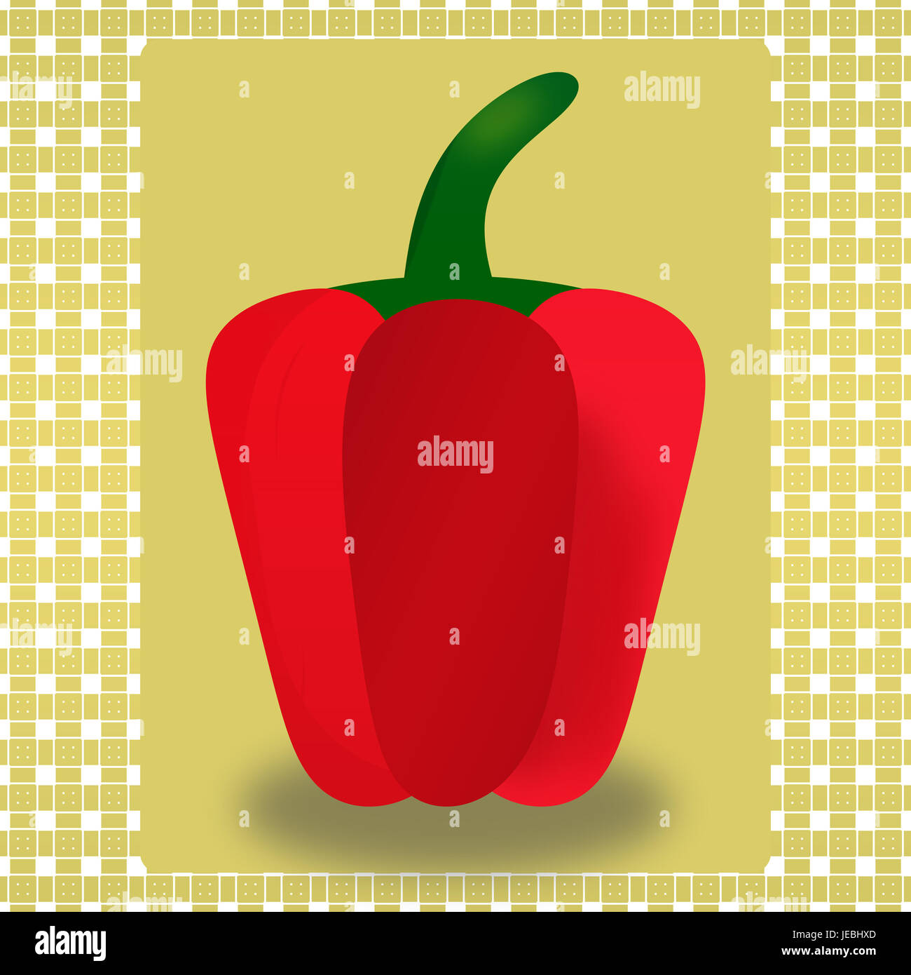 Illustration of red papers on a yellow background. Retro theme Stock ...