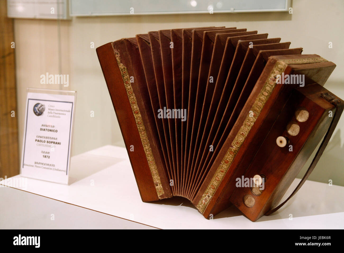 Italy Marche Castelfidardo (AN) Civic International Museum of Accordion. Exposition of ancient