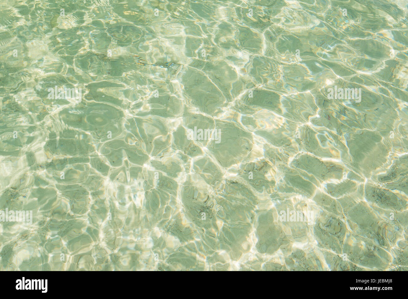 Abstract background wallpaper effect of water rippling over sand in tropical ocean lagoon Stock Photo