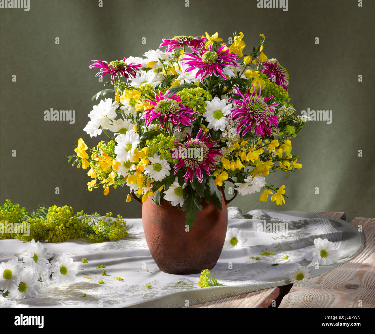 Bouquet of flowers with daisies. Stock Photo