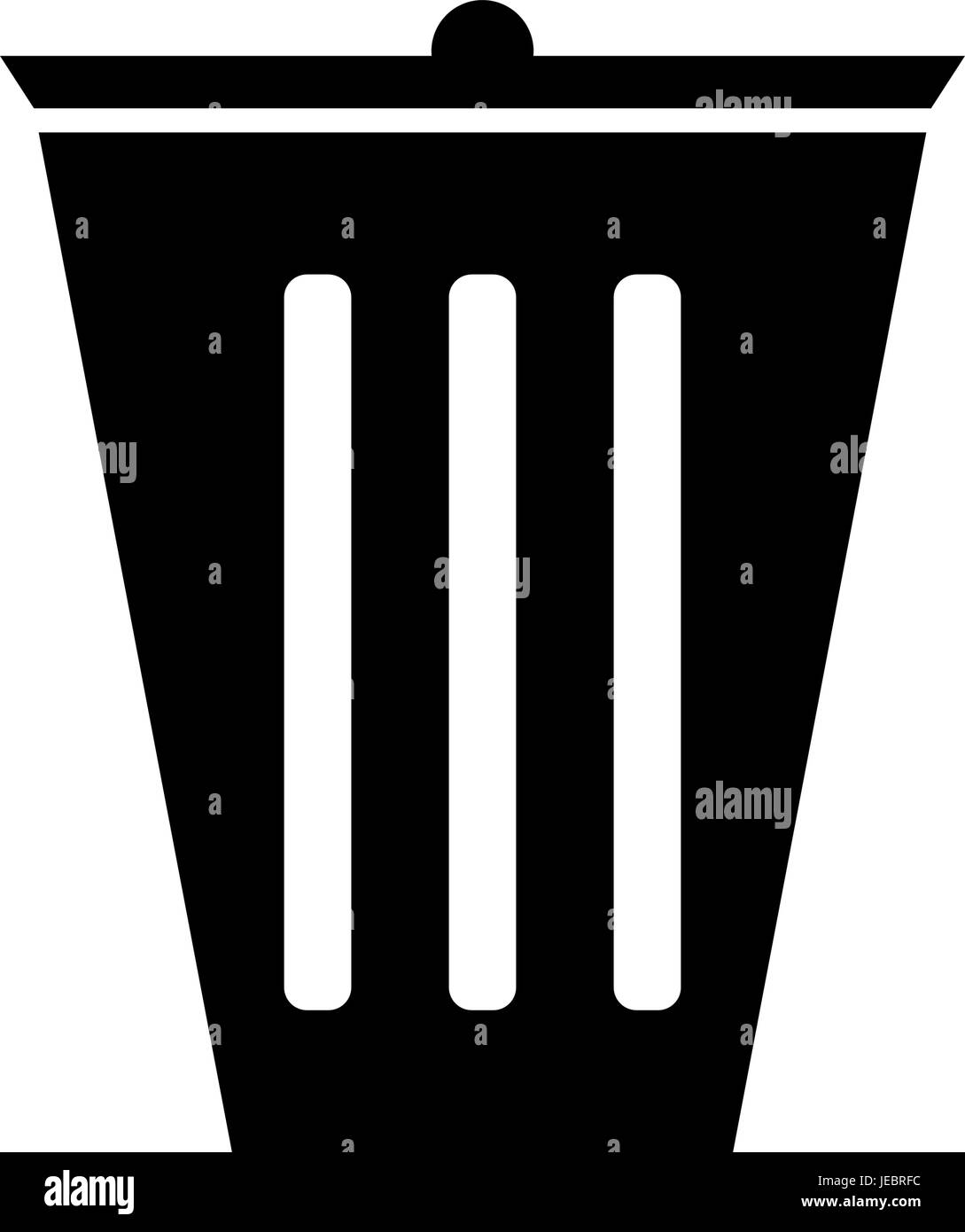 trash icon on white background in vector Stock Vector Image & Art - Alamy