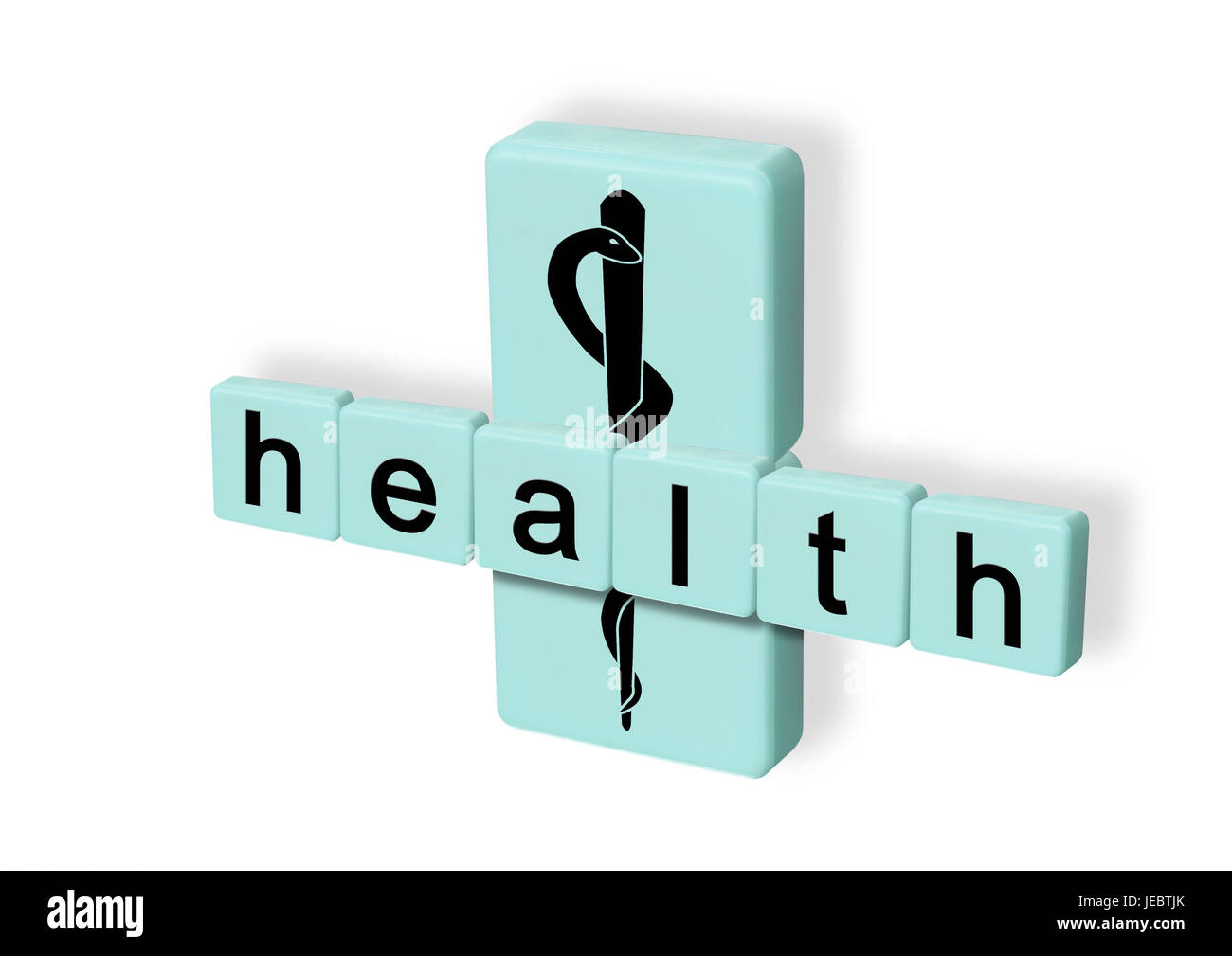 Gaming pieces, stroke 'health' with Aeskulapstab, Stock Photo