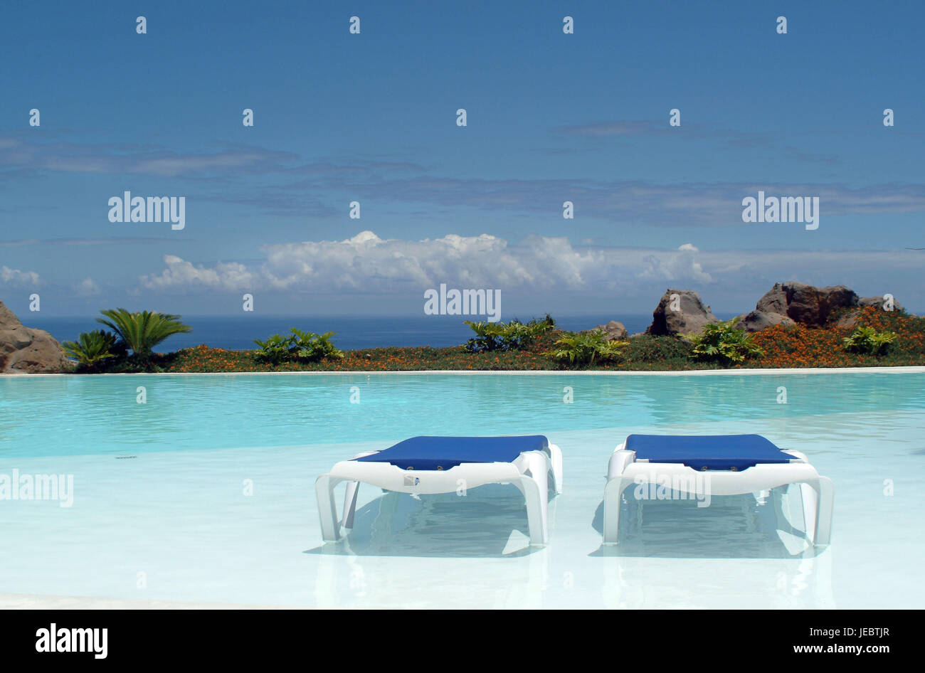 Two deck chairs on hi-res stock photography and images - Alamy