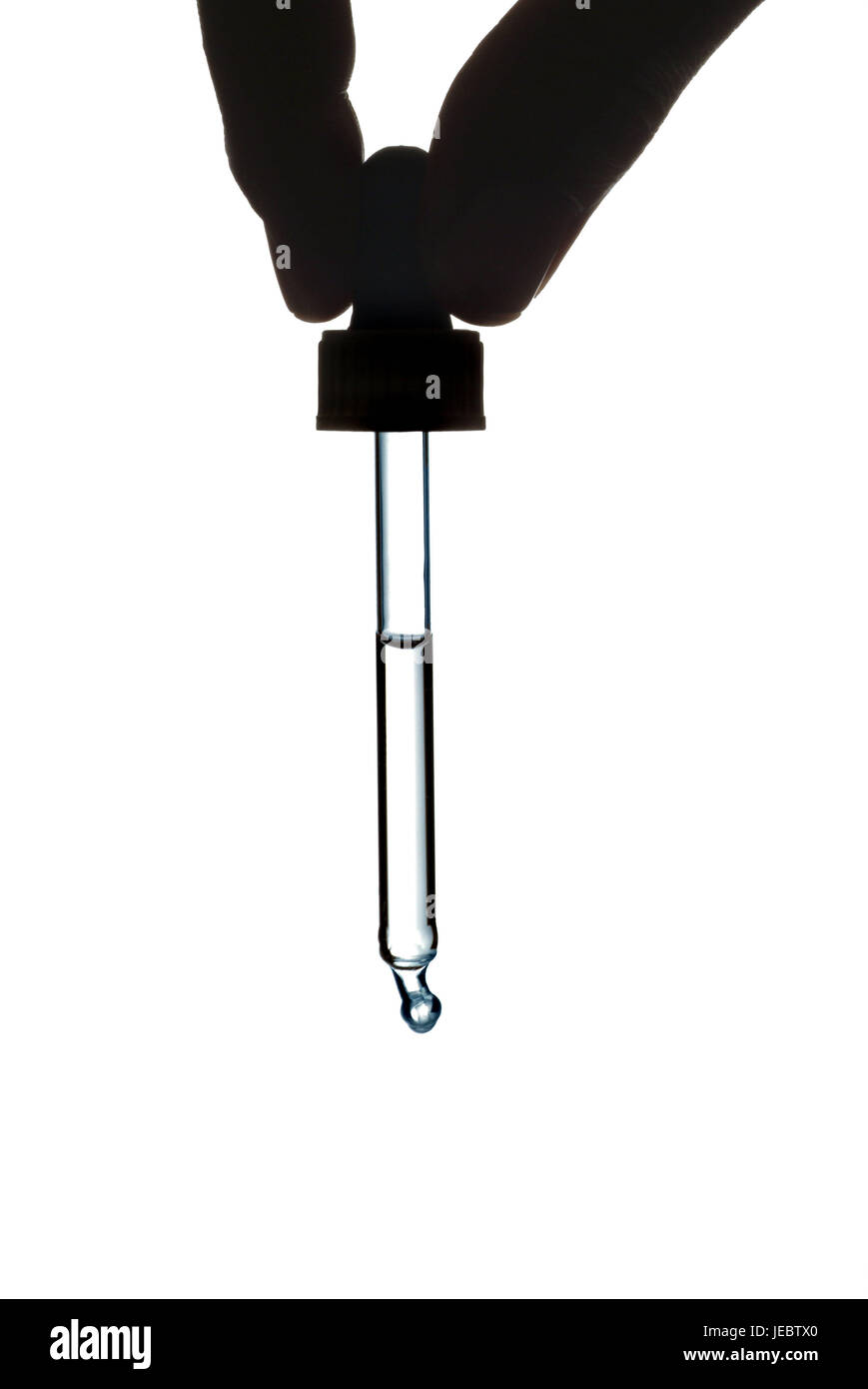 Hand with pipet Stock Photo Alamy