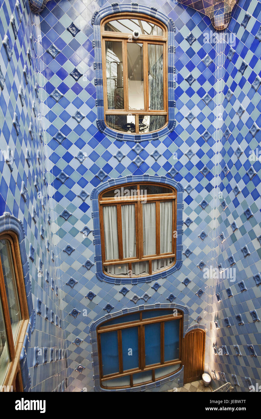 Spain, Barcelona, Casa Batllo, interior view, Stock Photo