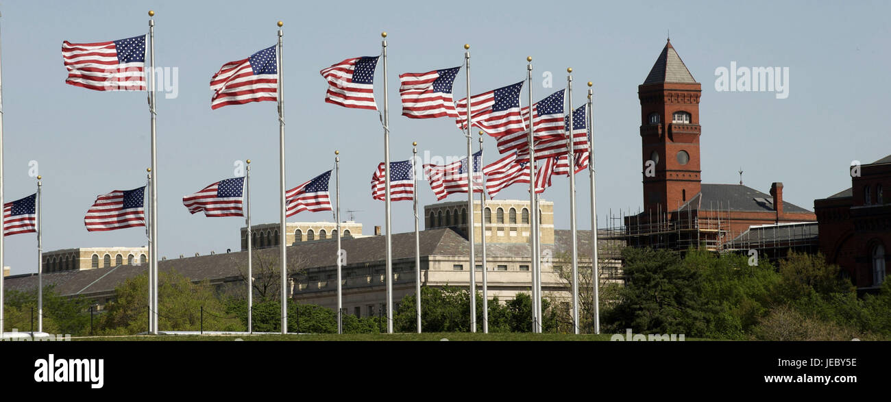 In the background the building of the smithsonian institution hi-res ...