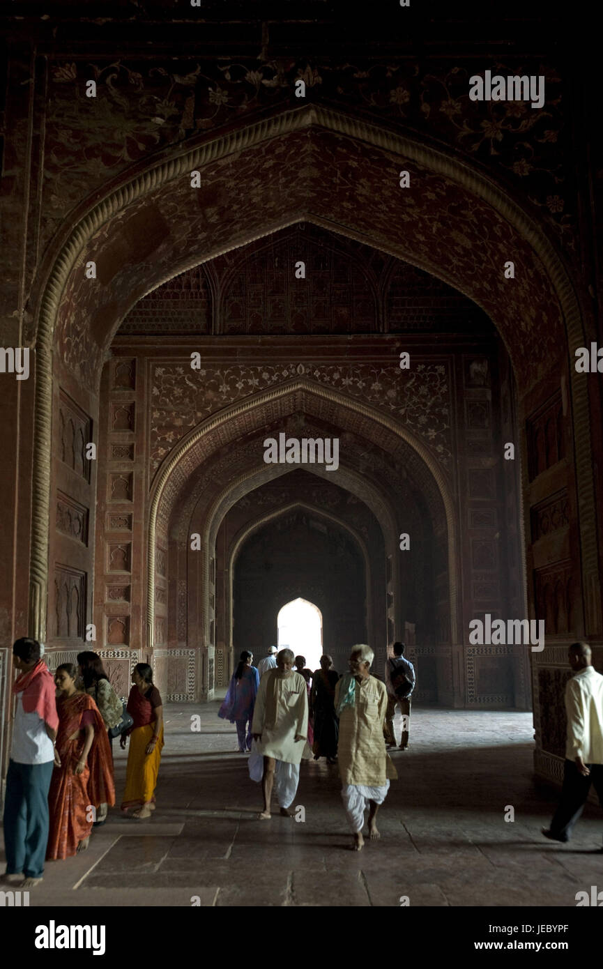 India, Uttar Pradesh, Agra, the Taj Mahal, interior view, Stock Photo
